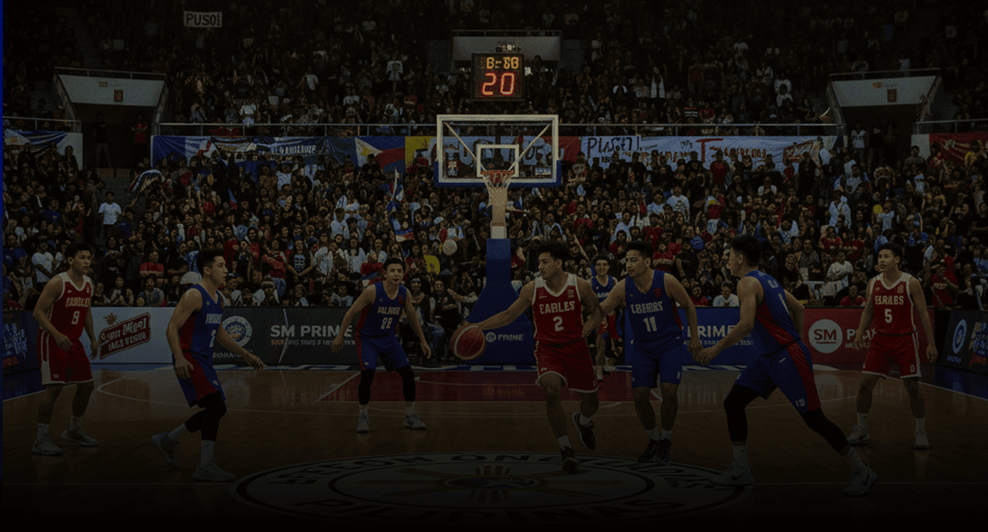 Basketball arena crowd