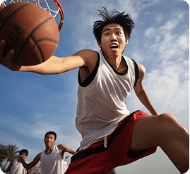 Player jumping